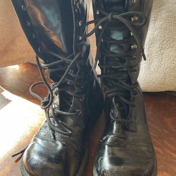COMBAT BLACK BOOTS USED UNISEX SIZE 8.5 by EXPELLED - Picture 2 of 13